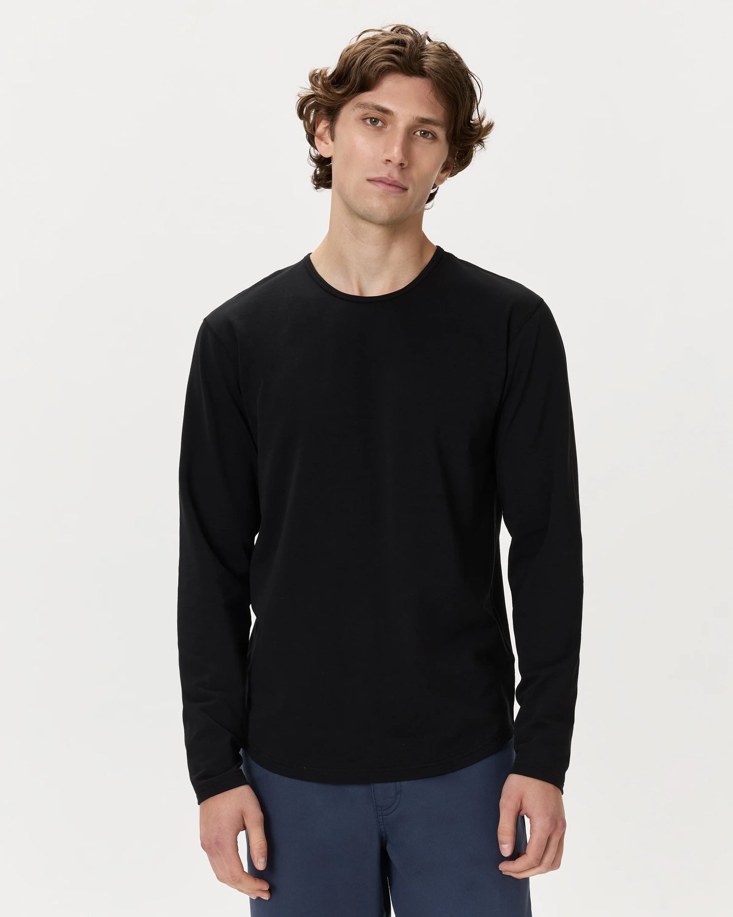 Flex Curve Long Sleeve Tee (3-Pack) - S / Black