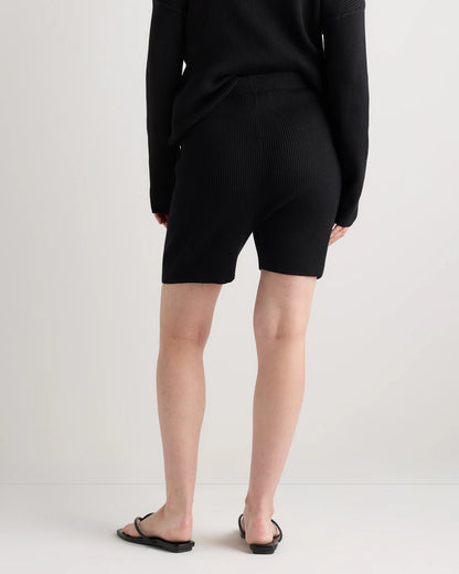 Cotton Cashmere Maternity Knit Shorts - XS / Mocha Heather