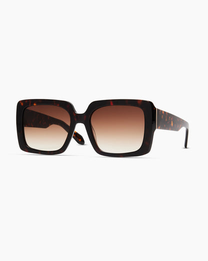 Cartagena Polarized Acetate Sunglasses - One Size / Clear Taupe with Brown lens