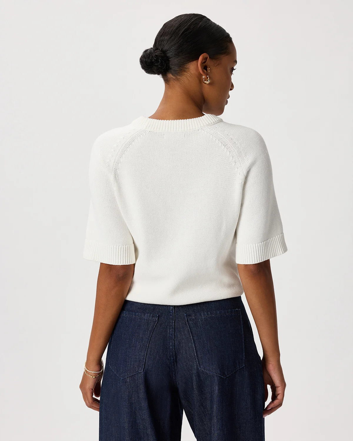 100% Organic Cotton Sweater Tee - XS / Navy