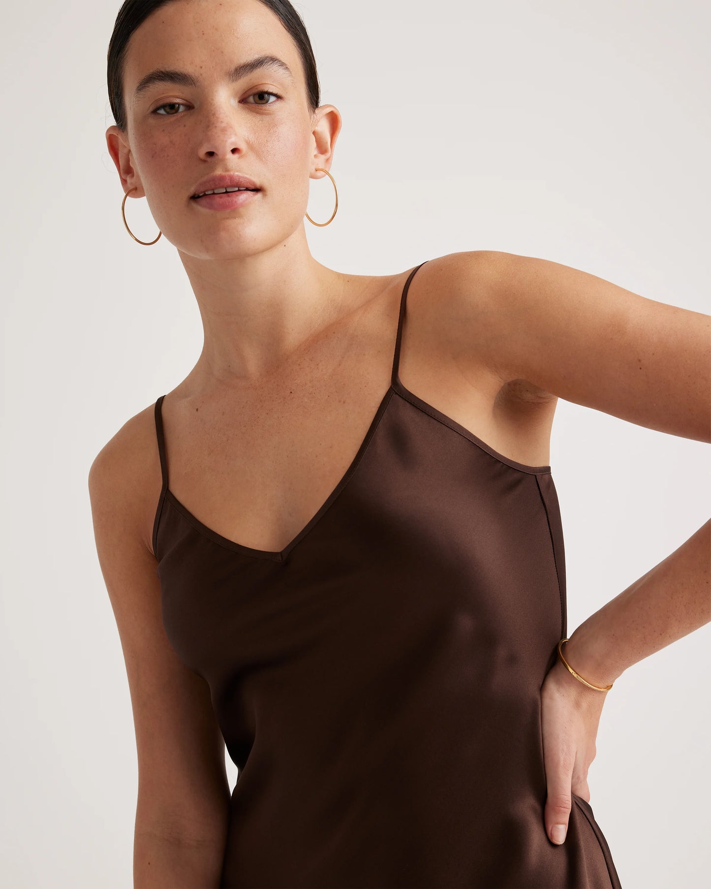 100% Washable Silk Slip Dress - XS / Black