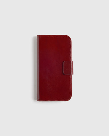 Italian Leather Phone 2-in-1 Folio Case - 17 Pro / Black