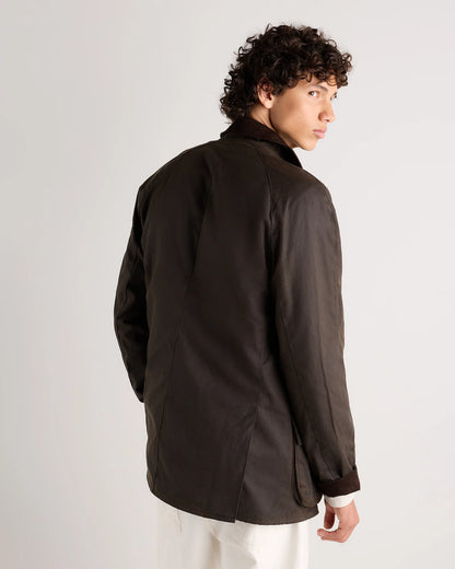 Organic Waxed Cotton Barn Jacket - S / Rustic Olive
