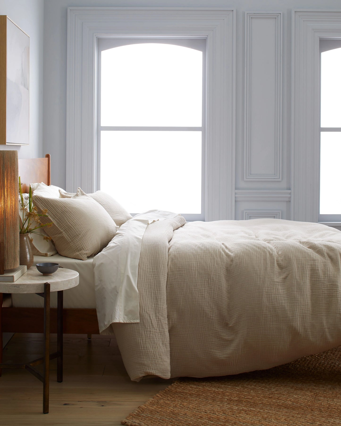 Organic Cotton Gauze Duvet Cover Set - Twin / Dried Sage
