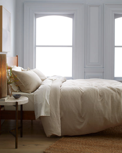 Organic Cotton Gauze Duvet Cover - Twin / Dried Sage