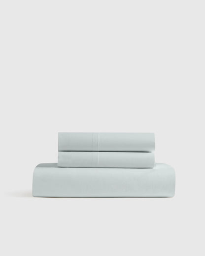 Organic Crisp Percale Fitted Sheet Set - Twin / Espresso