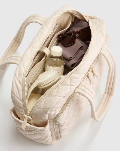 Transit Quilted Duffle Bag - One Size / Taupe Brown