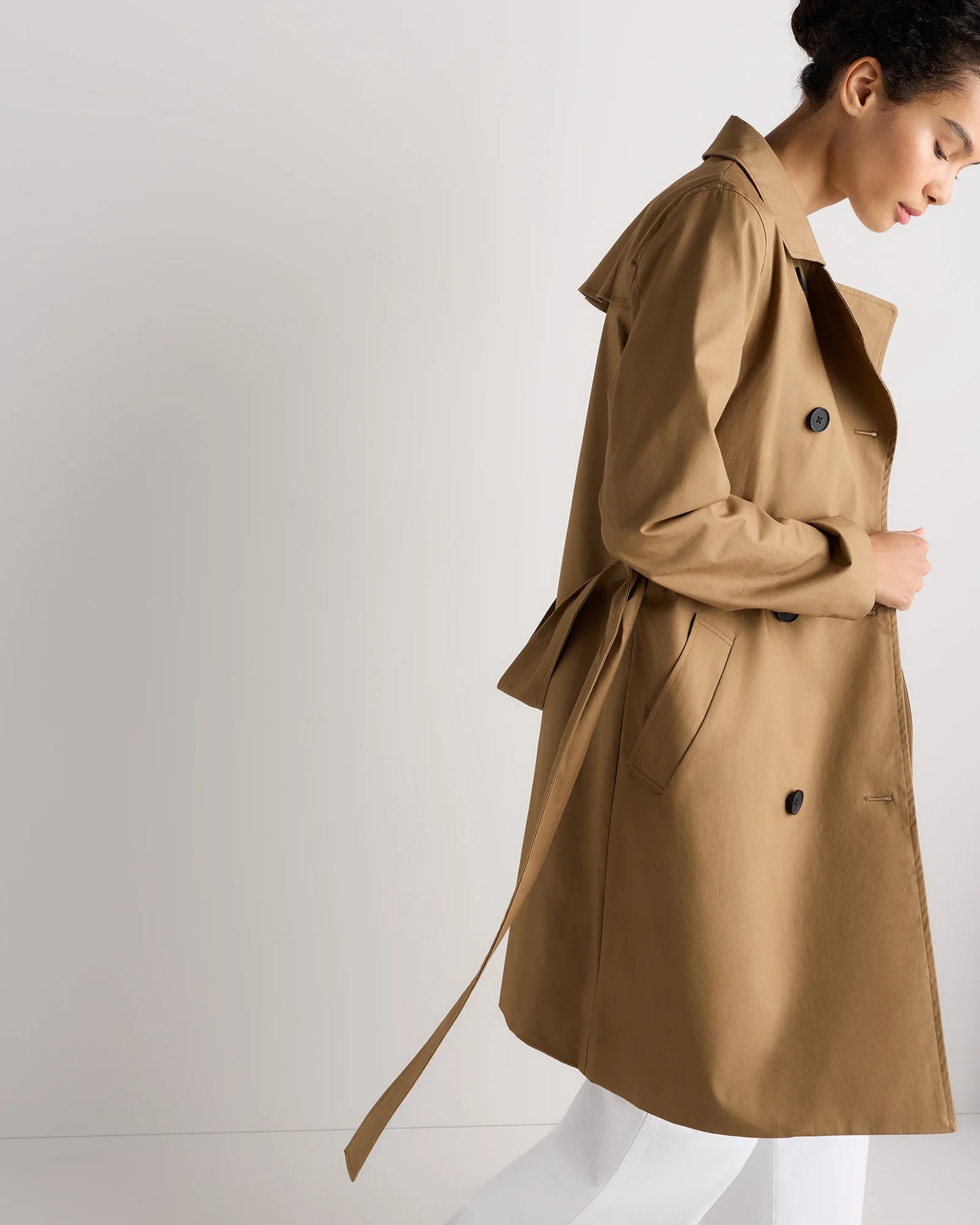 Comfort Stretch Trench Coat - XS / Navy