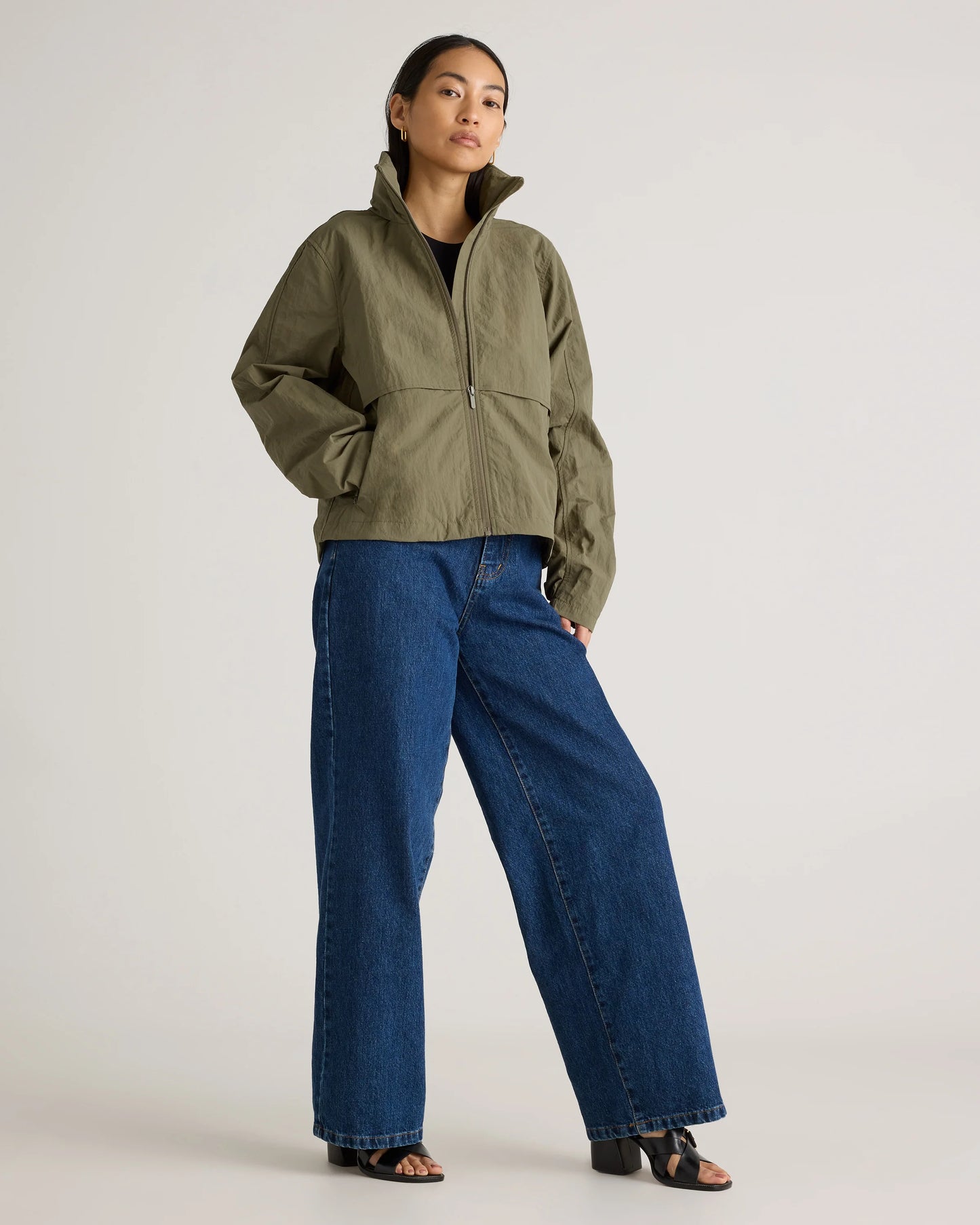 Water Repellent Windbreaker Jacket - XS / Praline