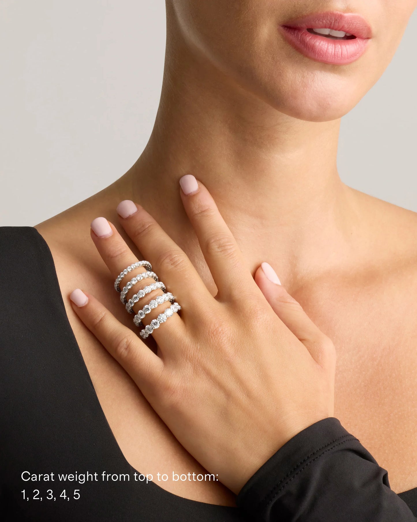 Lab Grown Diamond Round Eternity Band - 4 / Yellow Gold