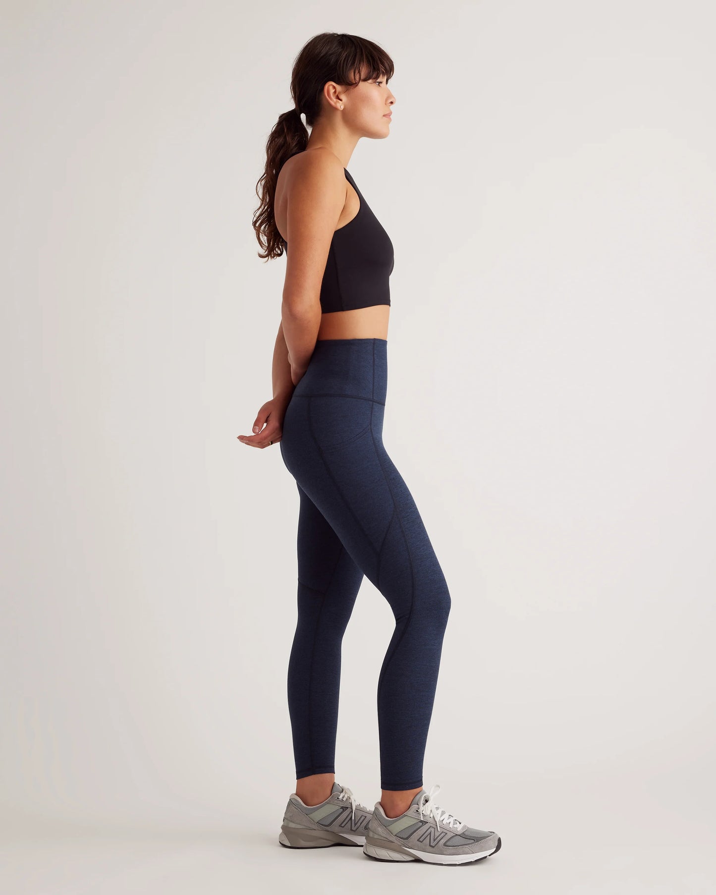 Ultra-Soft High-Rise Pocket Legging - XS / Heather Espresso