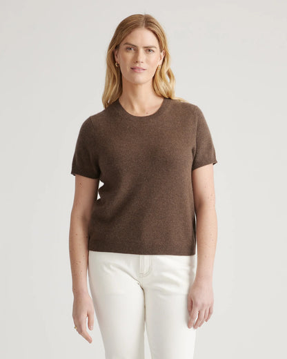 Mongolian Cashmere Tee - XS / Pale Custard Yellow