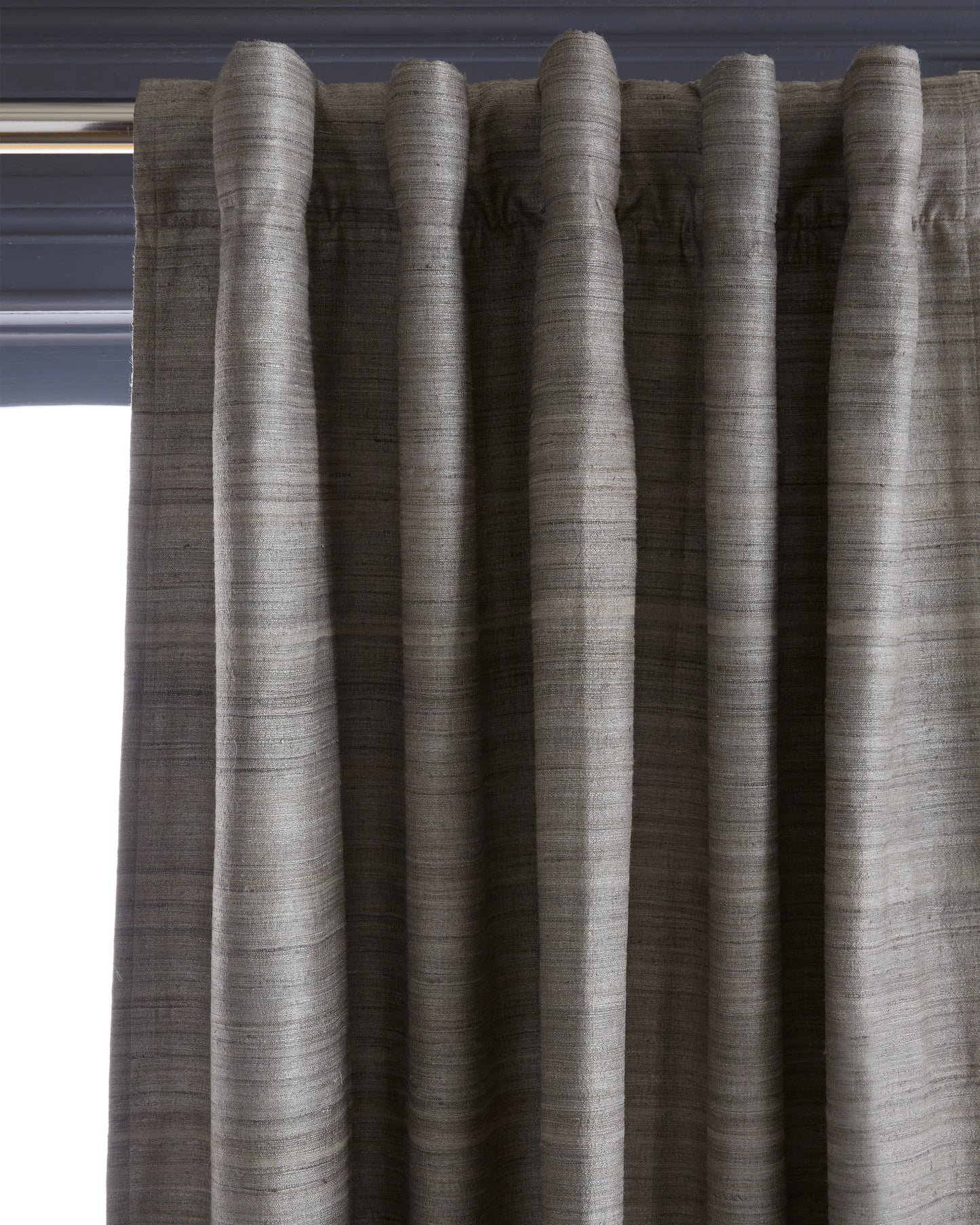 Raw Silk Room Darkening Curtain - Single Panel - 48x84 / Ivory