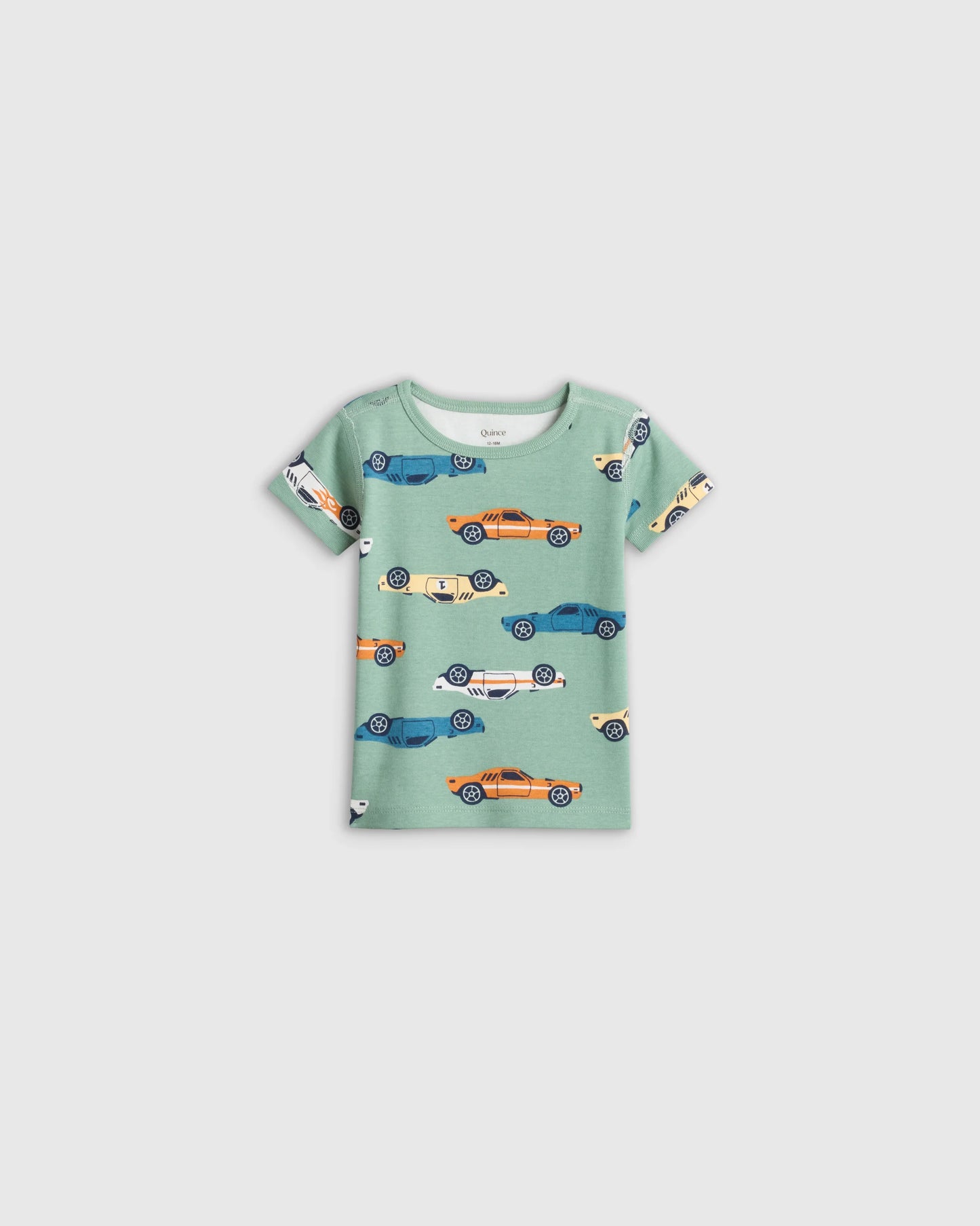 100% Organic Cotton Short Sleeve and Pant Pajama Set - 12-18M / Planets