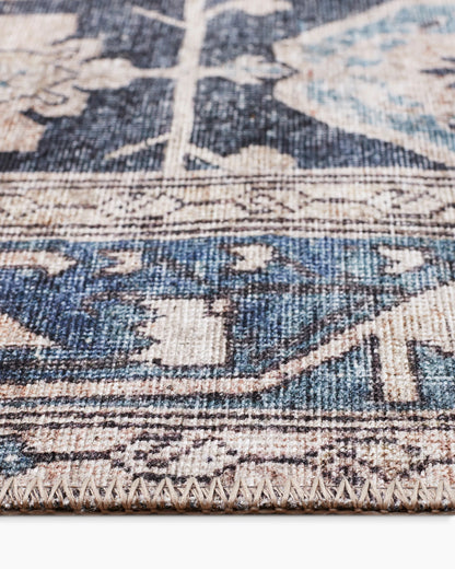 Calder Washable Rug - 3'9" x 5'6" / Navy