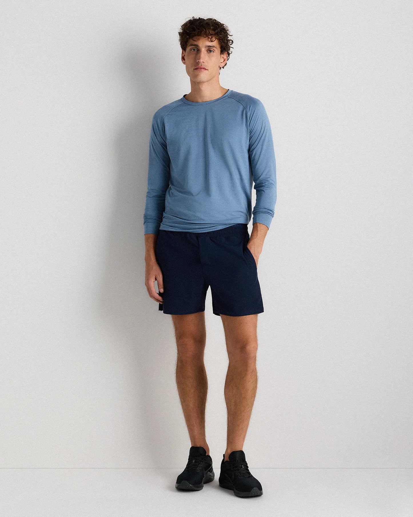 Classic Lined Run Shorts - 5" - S / Black