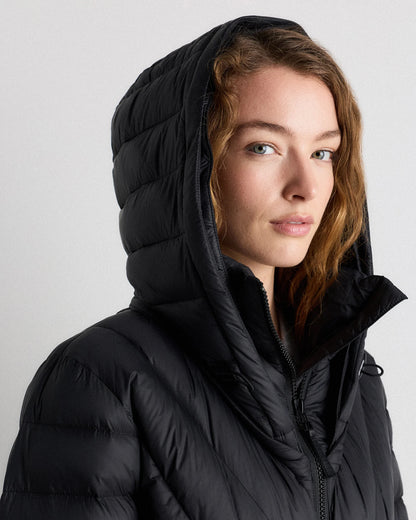 Responsible Down Belted Puffer Coat - XS / Hot Fudge