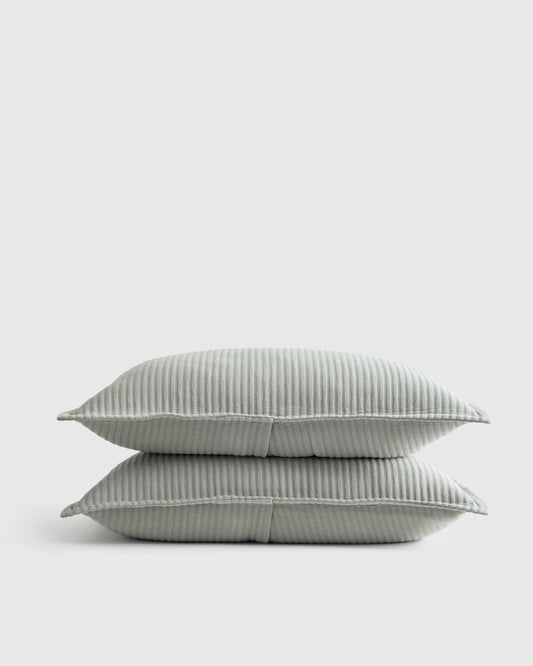 Organic Cotton Matelasse Sham Set - Standard / Dried Sage