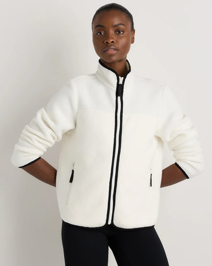 Sherpa Full-Zip Jacket - XS / Deep Navy/Spa Blue