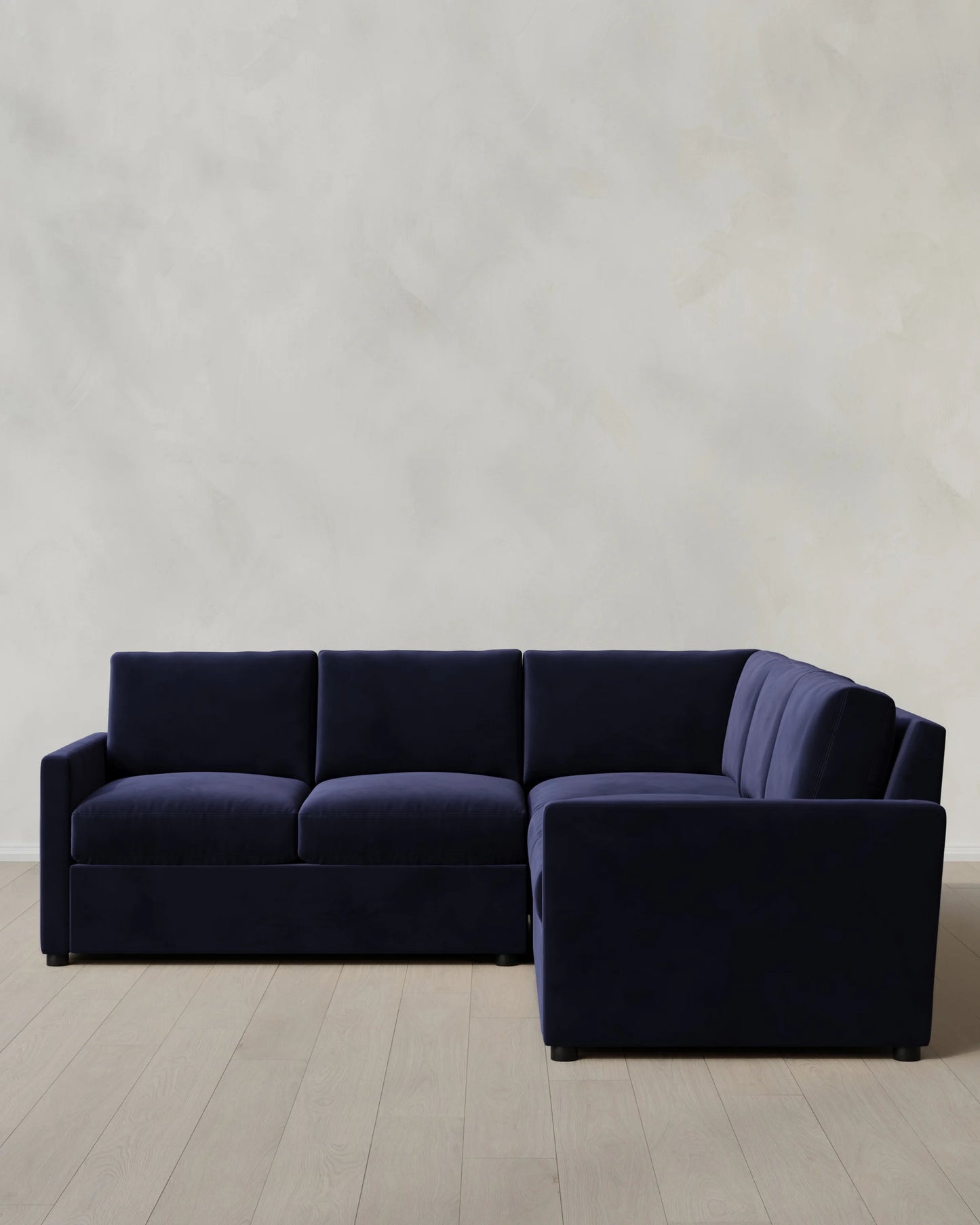 Brennan L Sectional in Performance Velvet - 99x99 / Taupe
