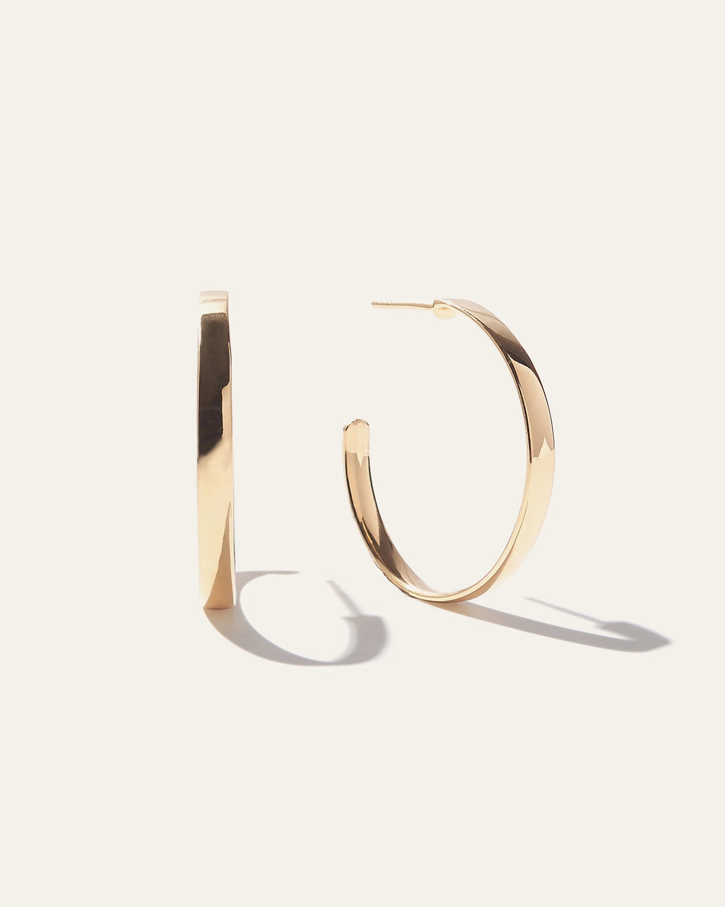 Flat Hoops - One Size / Gold Vermeil