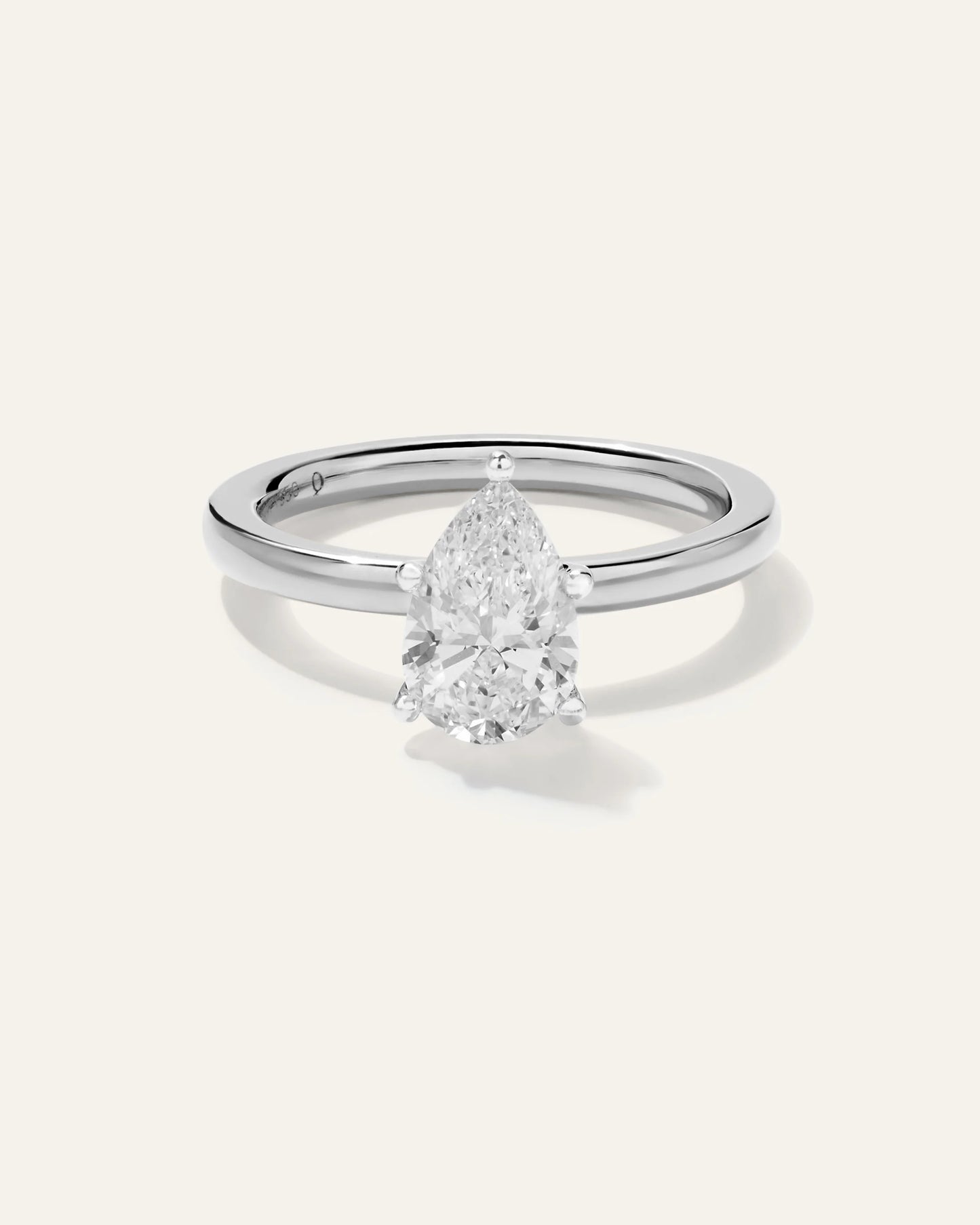 Lab Grown Diamond Pear Comfort Fit Engagement Ring - 1.5ct - 4 / Yellow Gold