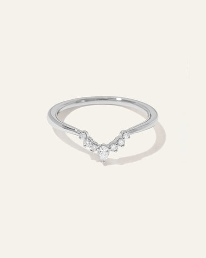 14K Gold Lab Grown Diamond Pointed Tiara Band - 4 / Yellow Gold