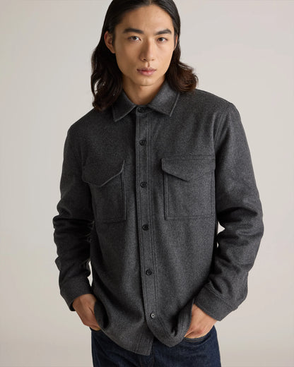 Italian Wool Overshirt - XXXL / Black