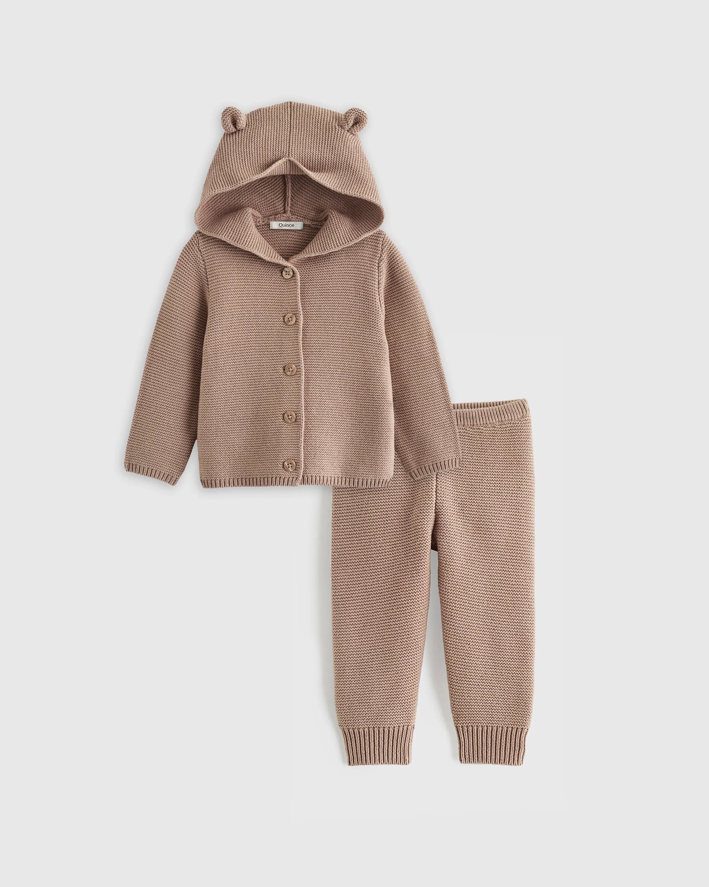 100% Organic Cotton Sweater Set - 0-3M / Ivory