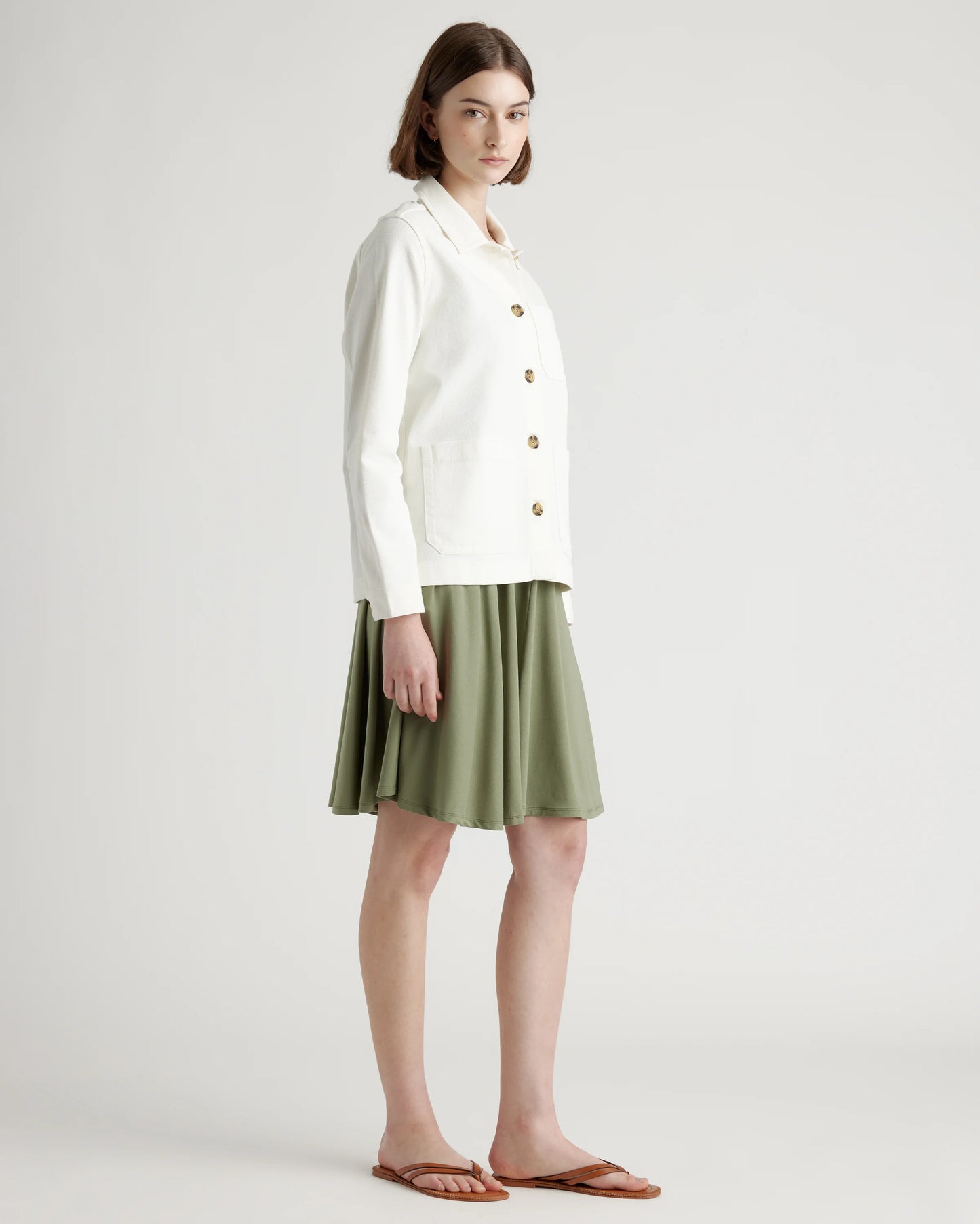 Organic Comfort Stretch Chore Jacket - XS / Vanilla