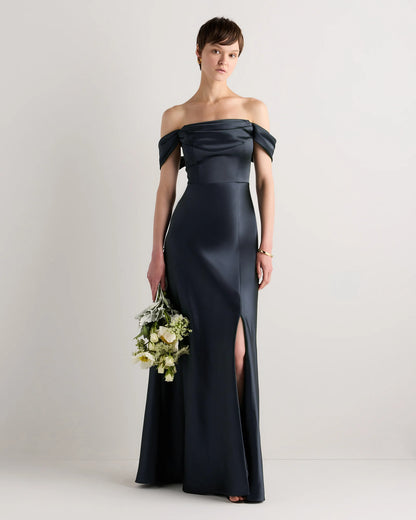 Aurora Stretch Satin Convertible Dress - 0 / Garden Sage Green