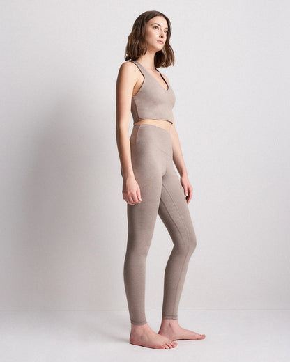 Ultra-Soft High-Rise Legging - XS / Heather Oatmeal