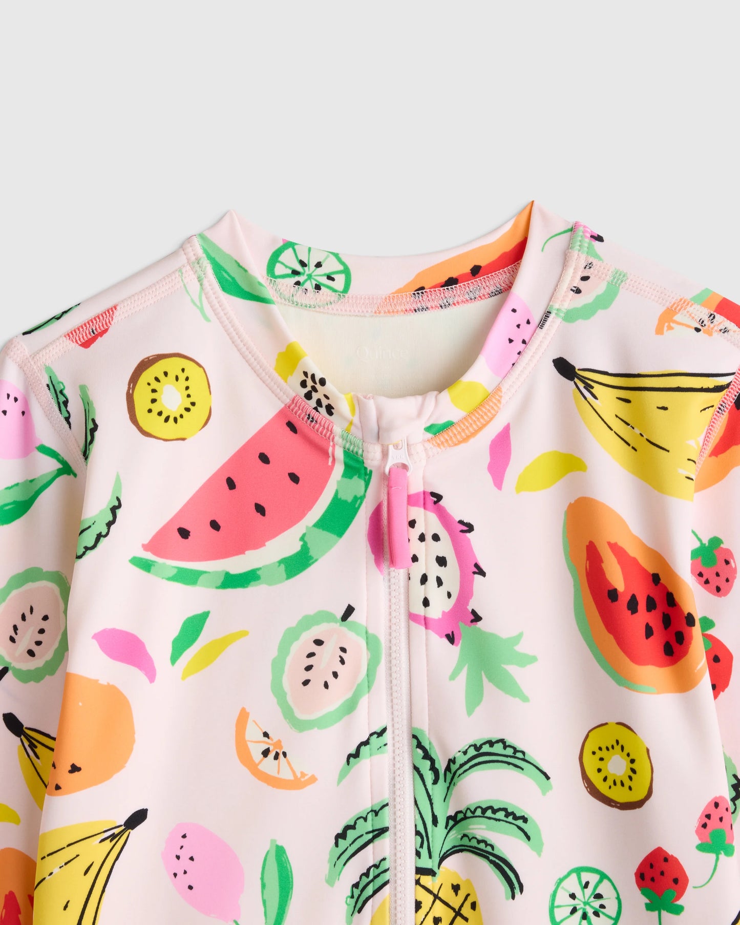 Long Sleeve Zip-Up Swimsuit - 6 / Happy Floral