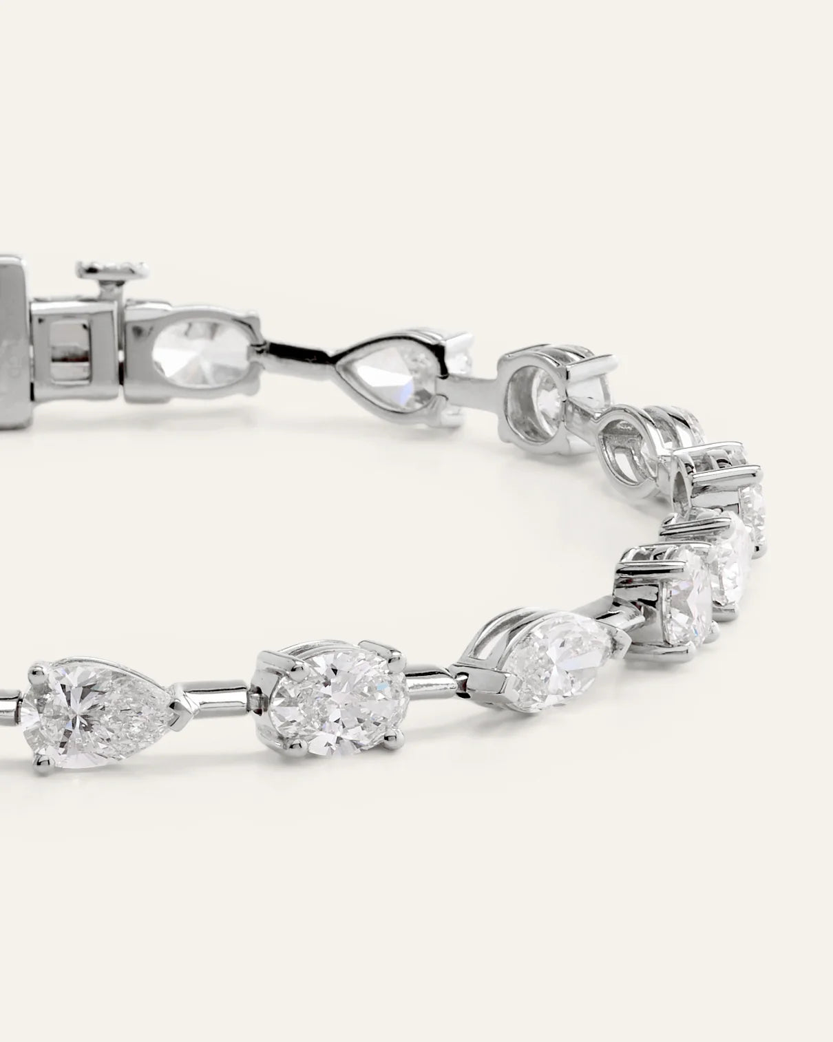 14K Gold Lab Grown Diamond Mixed Shape Tennis Bracelet - 6.5" / Yellow Gold
