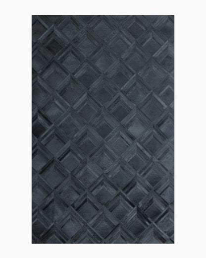 Blocks Hair on Hide Rug - 5' x 8' / Black