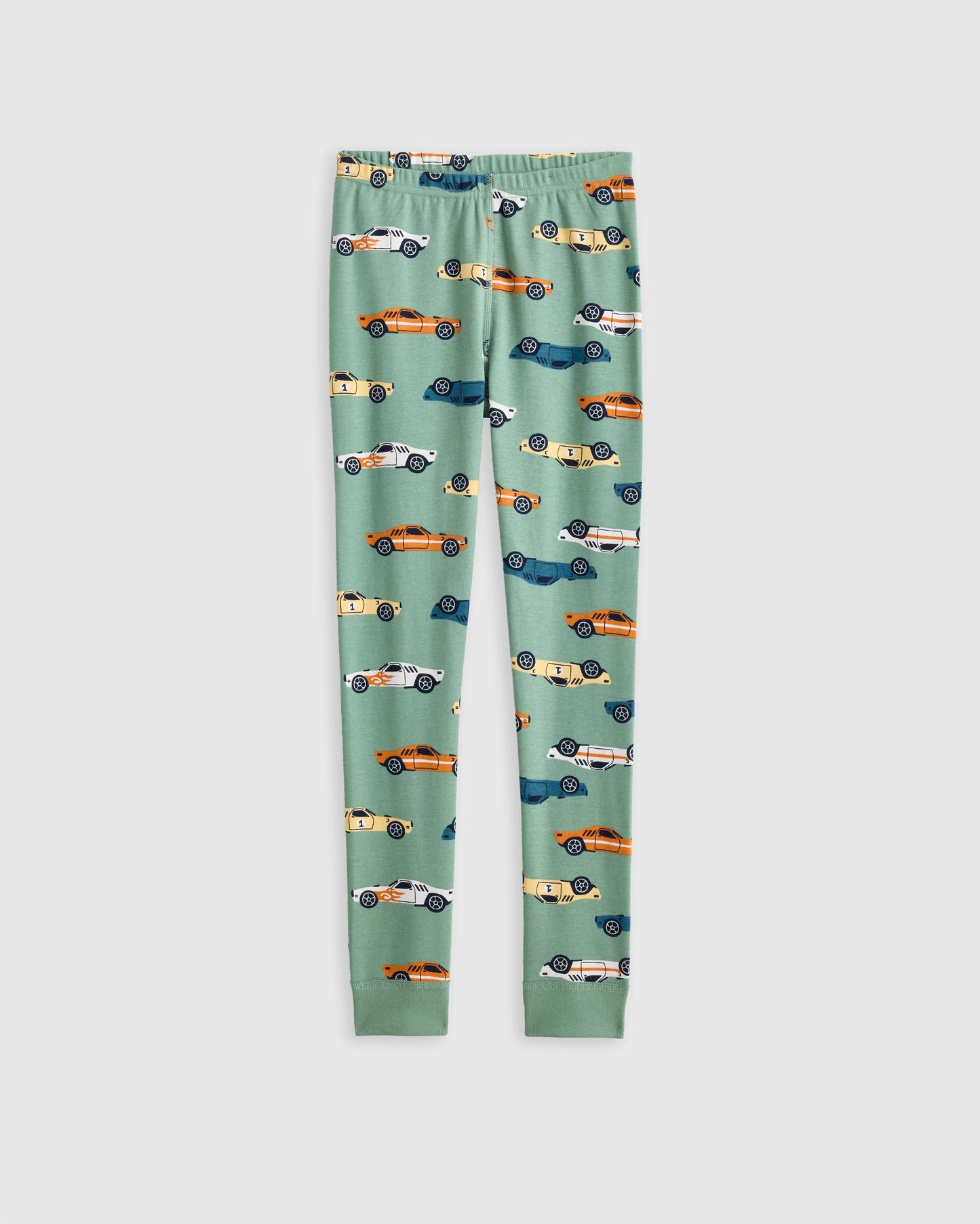 100% Organic Cotton Long Sleeve and Pant Pajama Set - 6 / Navy Stripe