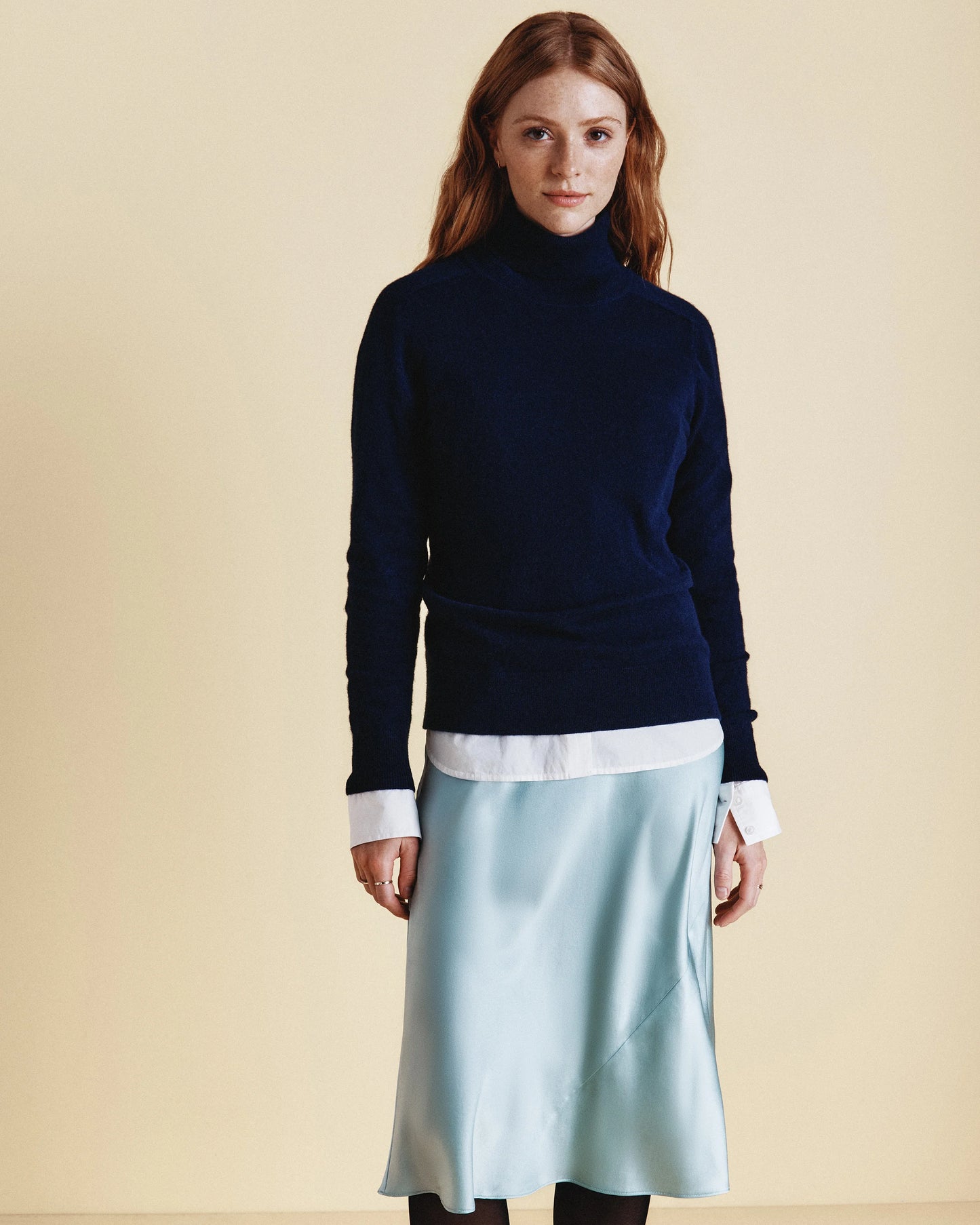 Mongolian Cashmere Turtleneck Sweater - XS / Heather Grey