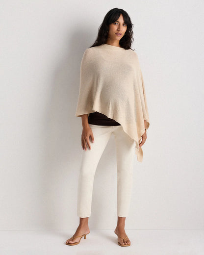 Lightweight Cotton Cashmere Nursing Shawl - One Size / Pale Custard Yellow