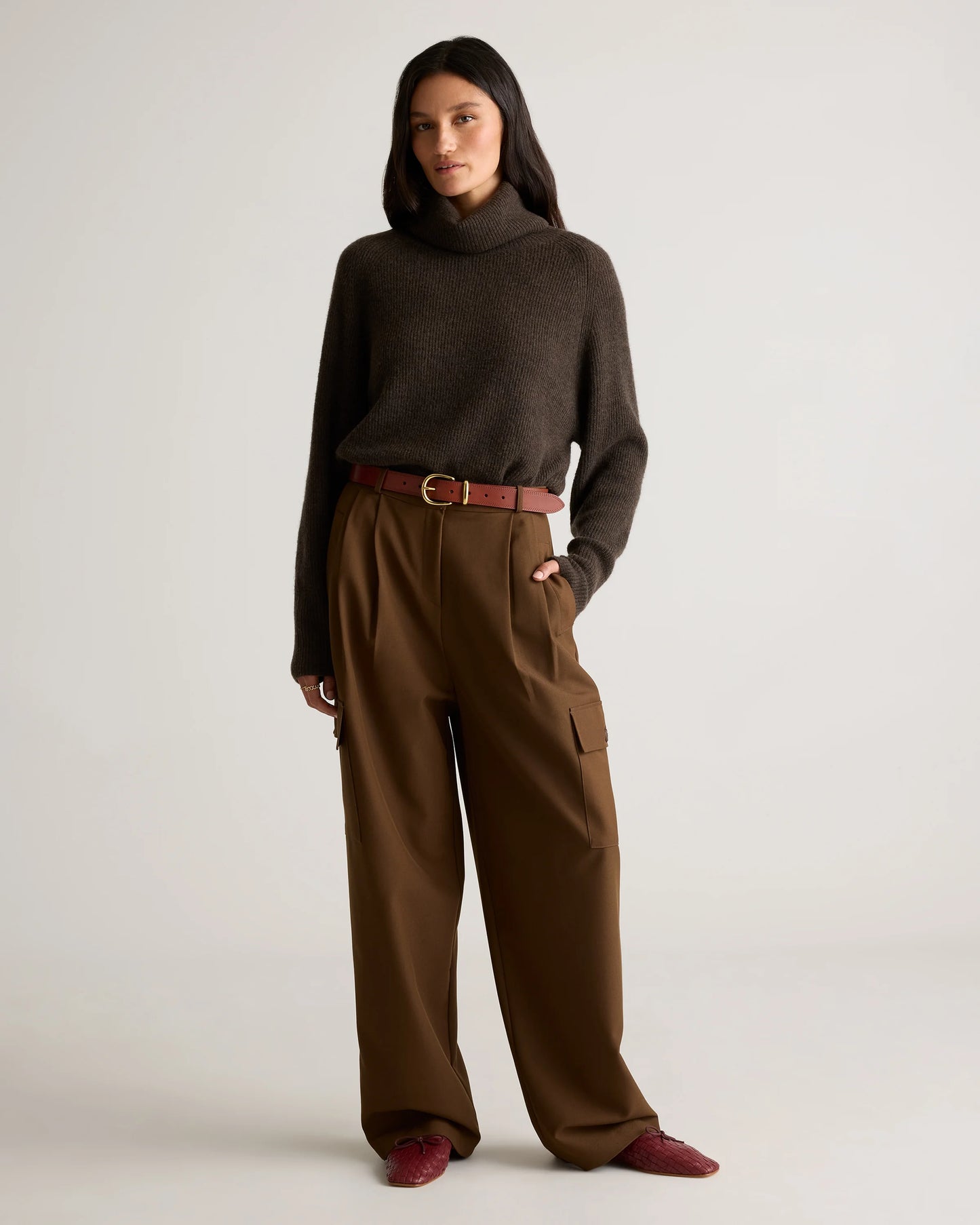 Allegra European Leather Belt - XS / Saddle