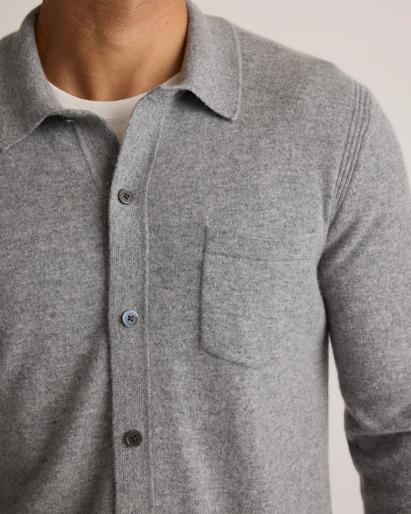 Mongolian Cashmere Button Down Sweater - S / Brown