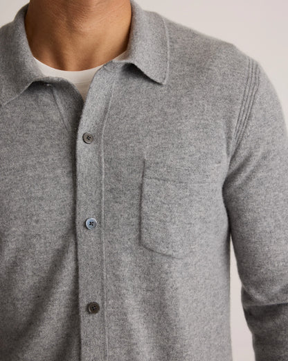 Mongolian Cashmere Button Down Sweater - S / Brown