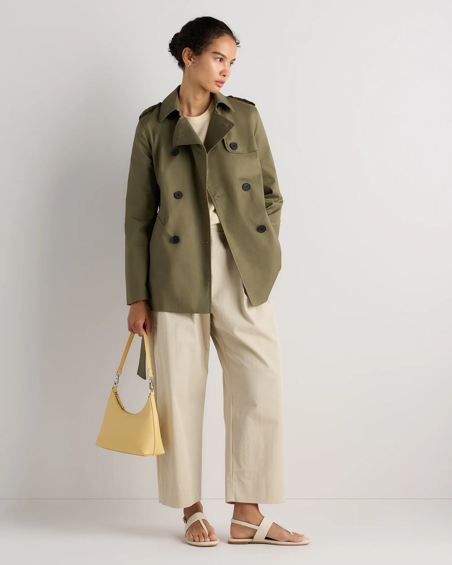 Comfort Stretch Short Trench Coat - XS / Coffee Bean Brown