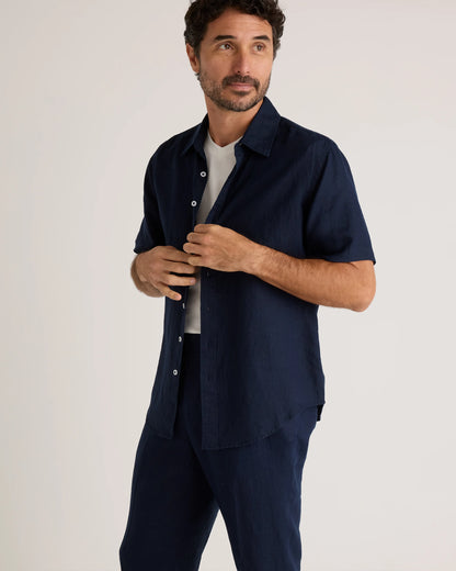 100% European Linen Dress Pants - 30X30 / Deep Navy