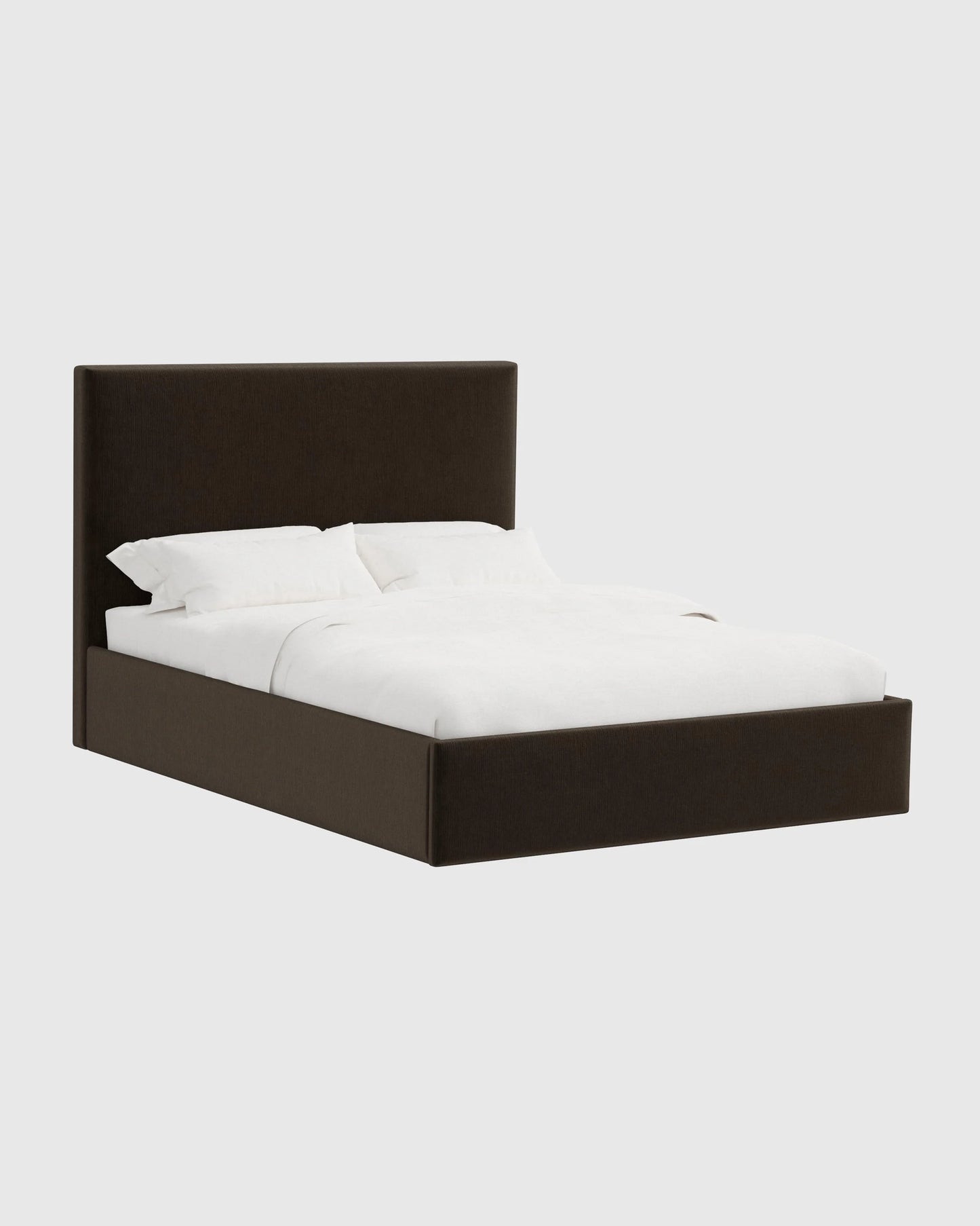 Square Bed in Performance Velvet - Full / Butterscotch