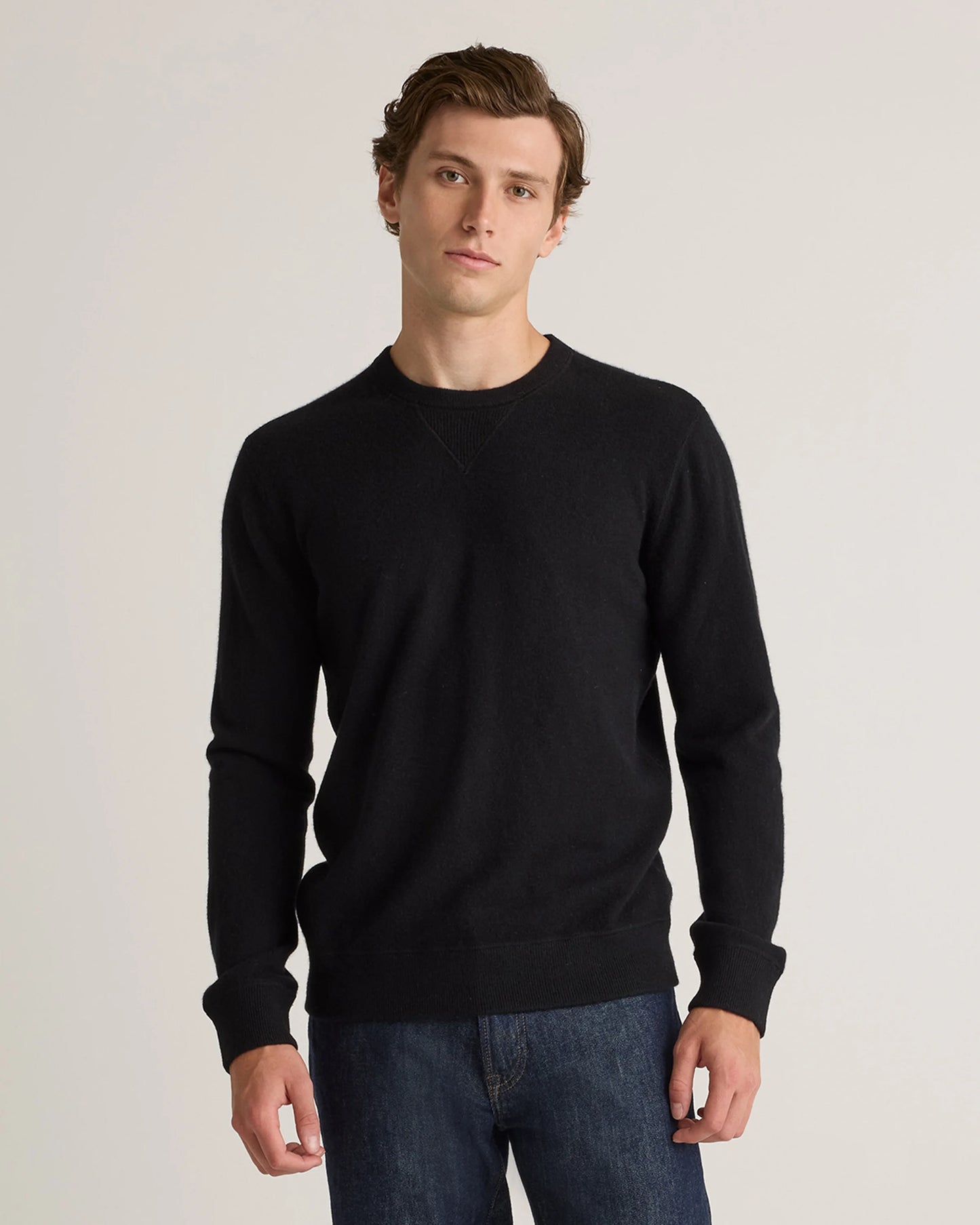 Mongolian Cashmere Sweatshirt - S / Black