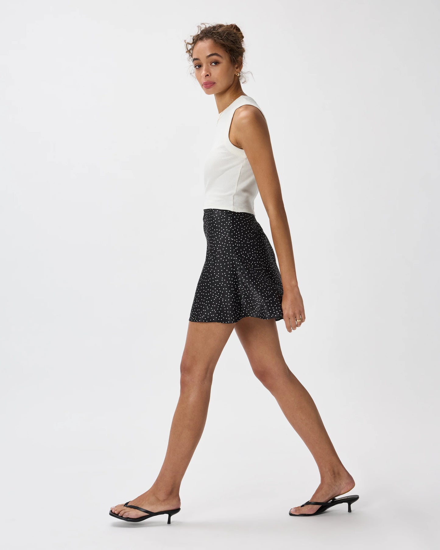 100% Washable Silk Mini Skirt - XS / Champagne