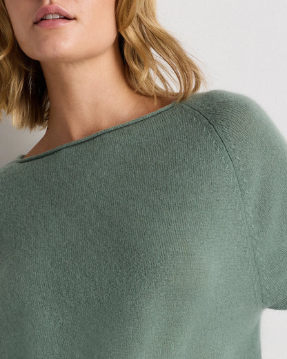 Mongolian Cashmere Boatneck Sweater - XS / Black