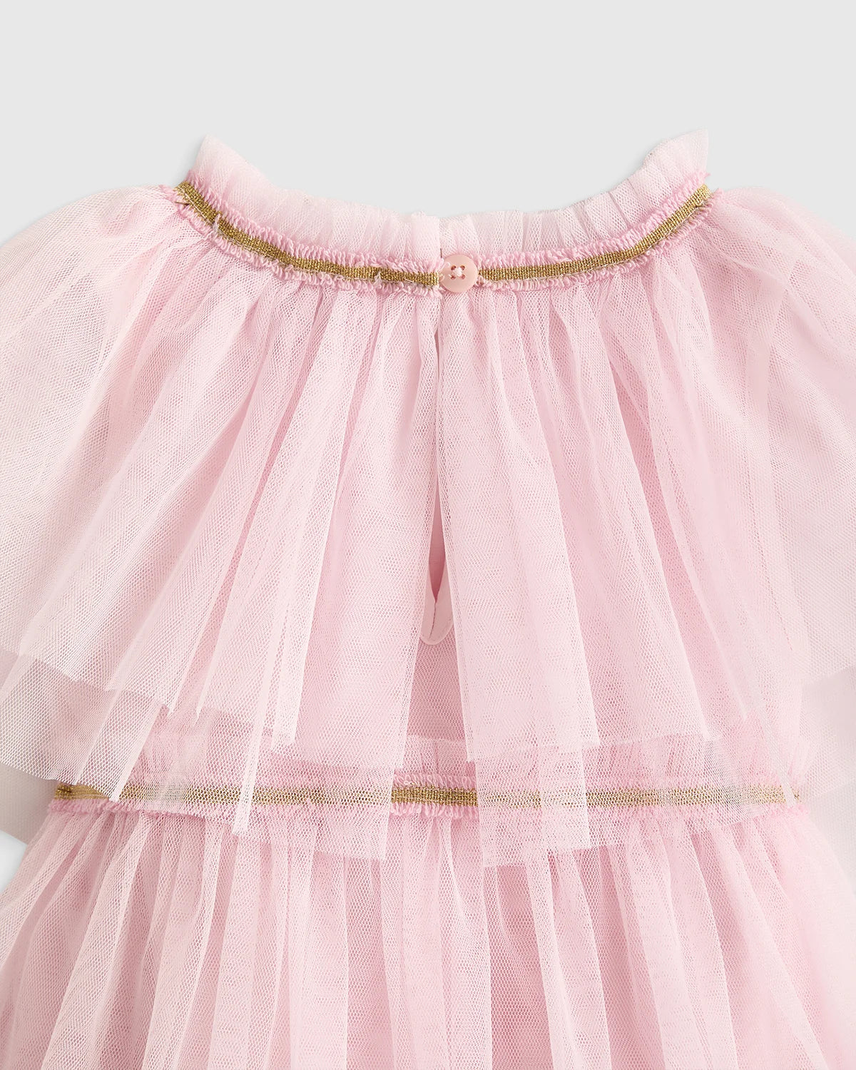 Recycled Tulle Tiered Dress - 6 / Pale Pink
