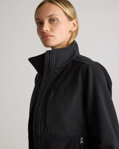 Polar Fleece Full-Zip Jacket - XS / Gravel/Bold Black