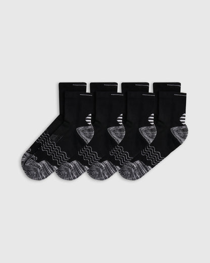 Performance Running Quarter Socks (4-Pack) - S / White